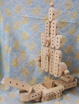 ゲーテのくみ木で作った帆船